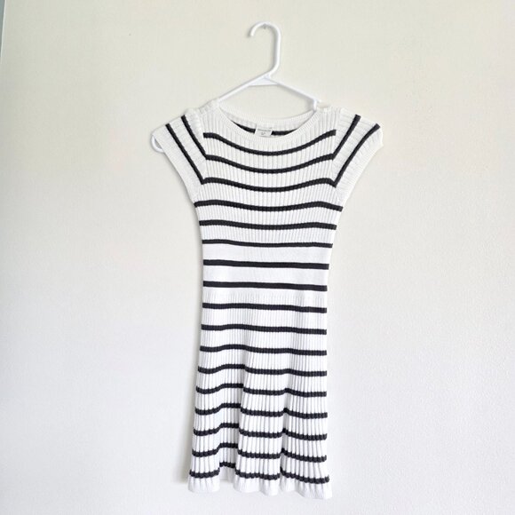 Abercrombie Kids Girls Dress & Duster Bundle Classic Black & White Stripes - Picture 3 of 16